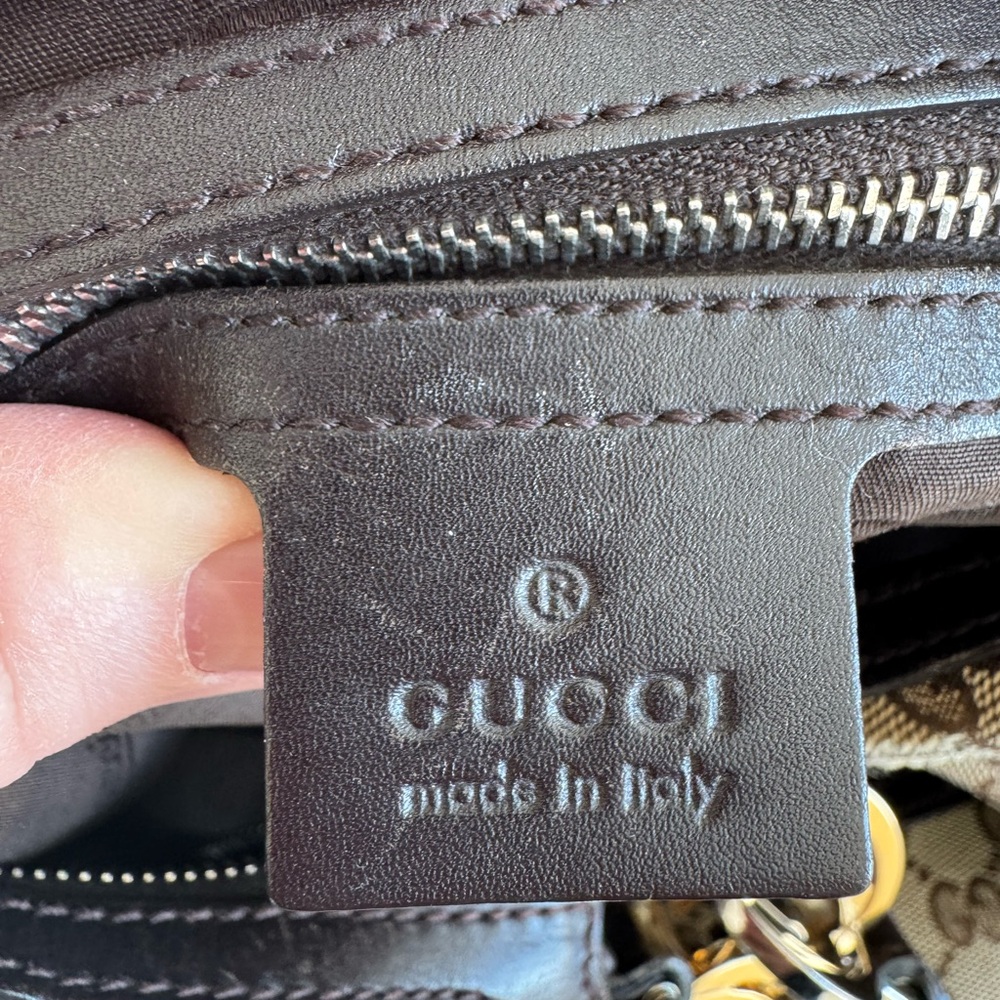 Genuine Gucci Cream and Brown Hobo Bag with Dust Bag/ Box - Picture 3 of 8
